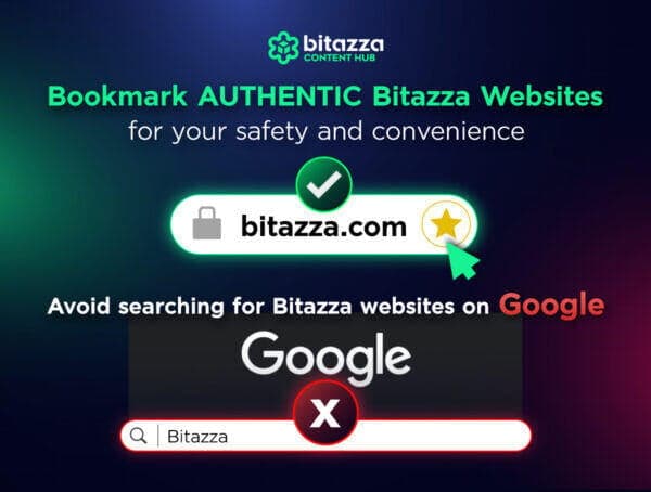 Avoid searching for “Bitazza” Website on Google to protect yourself from phishing!